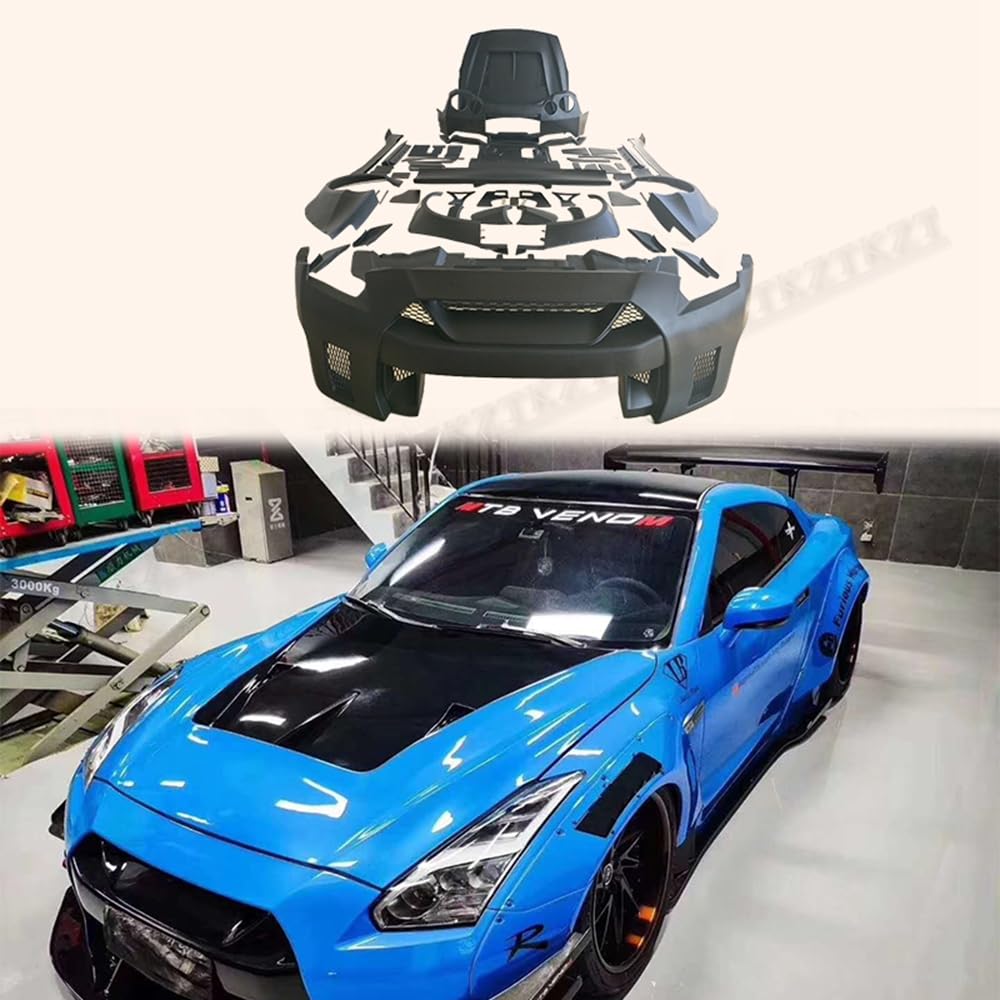 For R35 GTR 17 For Nissan + LIB Style Body Kits Fiber Glass (item as shown in pic) Kazento Carbon Parts 车身侧板 R35-BODY-LLB-FRP