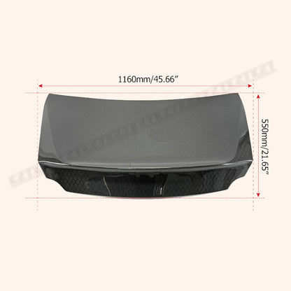 For R35 Gtr Do Style For Nissan Rear Trunk Honey Comb Carbon Fiber