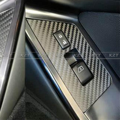 For R35 GTR LHD For Nissan Only Window Lifter Switch Panel Cover Matt Carbon Fiber Kazento Carbon Parts 车身侧板 R35-WSW-LHD-MCF