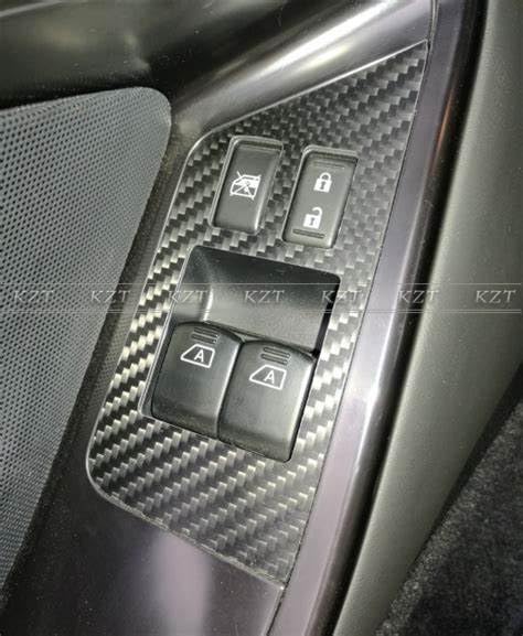 For R35 GTR LHD For Nissan Only Window Lifter Switch Panel Cover Matt Carbon Fiber Kazento Carbon Parts 车身侧板 R35-WSW-LHD-MCF