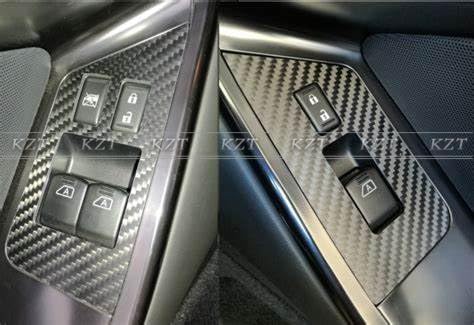 For R35 GTR LHD For Nissan Only Window Lifter Switch Panel Cover Matt Carbon Fiber Kazento Carbon Parts 车身侧板 R35-WSW-LHD-MCF