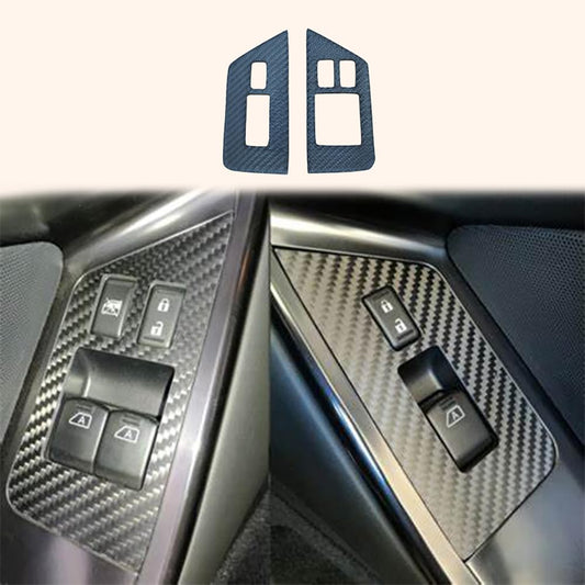 For R35 GTR LHD For Nissan Only Window Lifter Switch Panel Cover Matt Carbon Fiber Kazento Carbon Parts 车身侧板 R35-WSW-LHD-MCF
