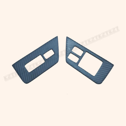 For R35 GTR LHD For Nissan Only Window Lifter Switch Panel Cover Matt Carbon Fiber