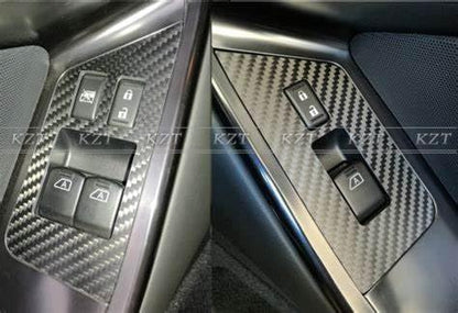 For R35 GTR LHD For Nissan Only Window Lifter Switch Panel Cover Matt Carbon Fiber