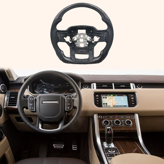 For Range Rover Sport 2014-22 Carbon Fiber D Style Steering Wheel Replacement