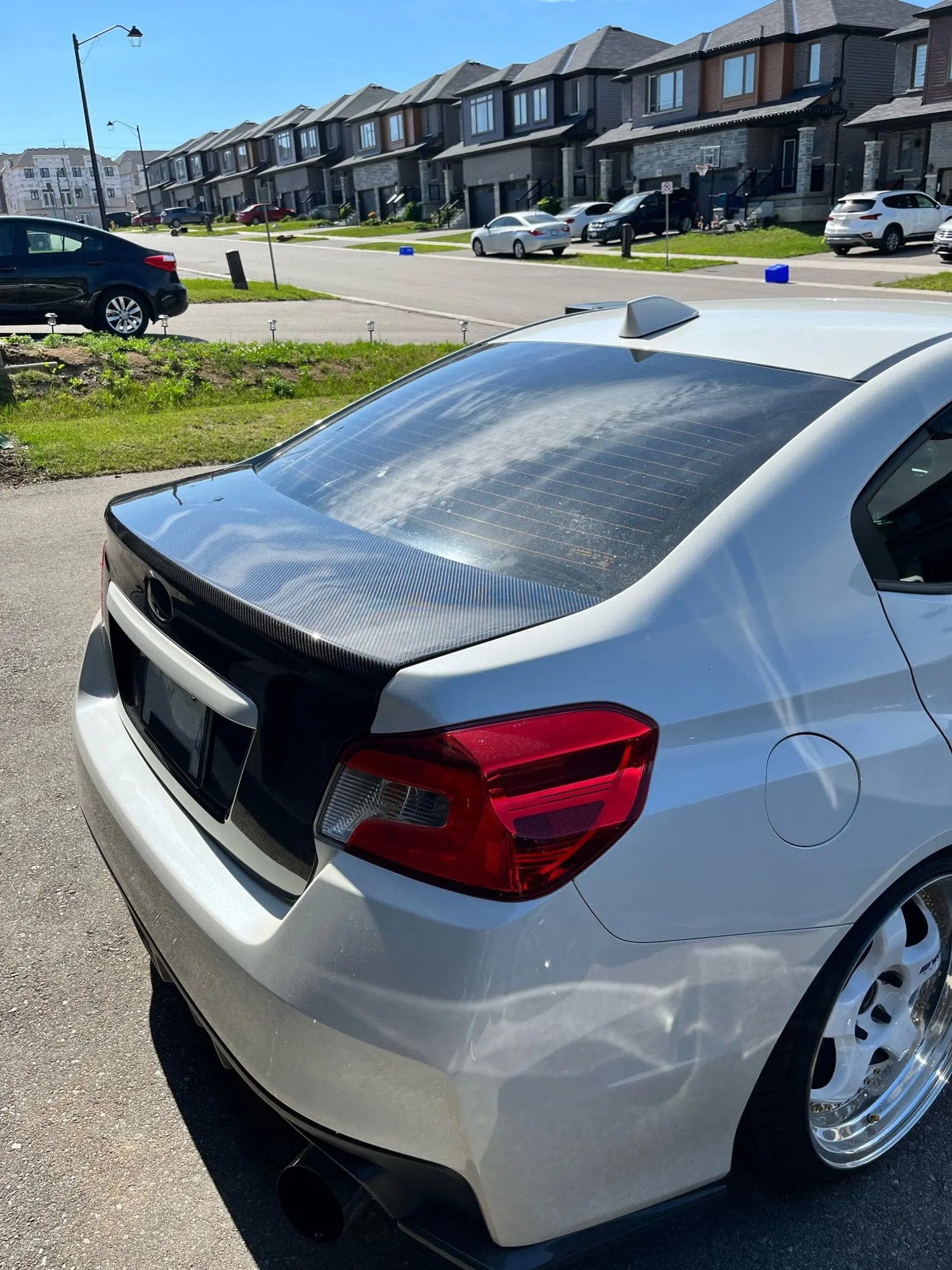 For SUBARU 2015-2021 Impreza WRX STI Trunk Lid Boot Carbon Fiber W/Trunk Garnish Kazento Carbon Parts 车身侧板 Carbon Fiber IM1520-TRUNK-OE-CF