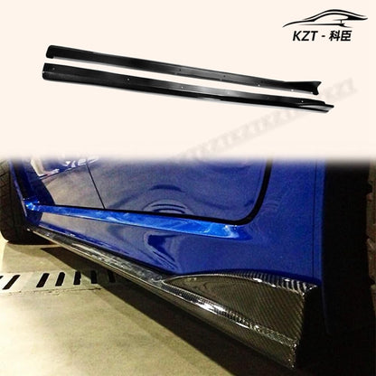 for Subaru Grb Gvb Cs Style Side Skirt(Type 2) Rocker Panels Side Part Carbon Fiber Body Kit Replacement Kazento Carbon Parts 车身侧板 GVB-SS-CHARGE-CF