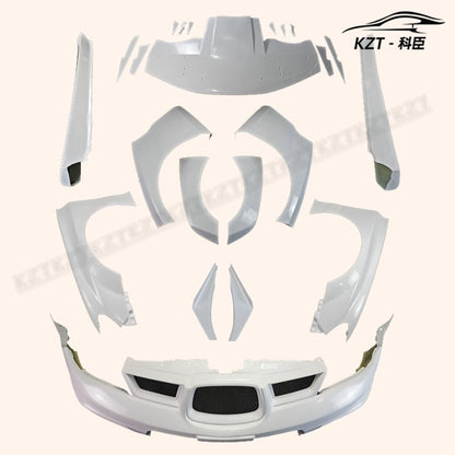 For Subaru Impreza 9 Gen Gdb F Vtxc Style Wide Side Skirt Rocker Panels Side Part Fiber Glass Body Kit Replacement