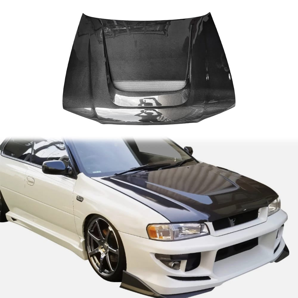 For Subaru Impreza GC WRX STI TF Style Front Vented Hood 1998-2000