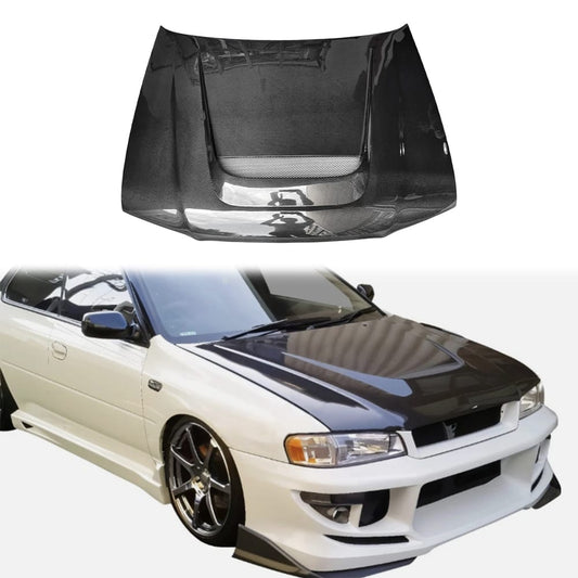 For Subaru Impreza GC WRX STI TF Style Front Vented Hood 1998-2000