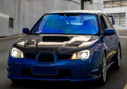 For SUBARU WRX STI 8th Gen GD VR Style Front Vented Hood 2005-2007
