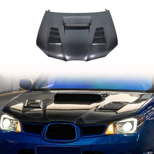 For SUBARU WRX STI 8th Gen GD VR Style Front Vented Hood 2005-2007