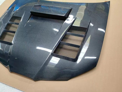 For SUBARU WRX STI GDB V9 KZA Style Front Vented Hood 2006-2007