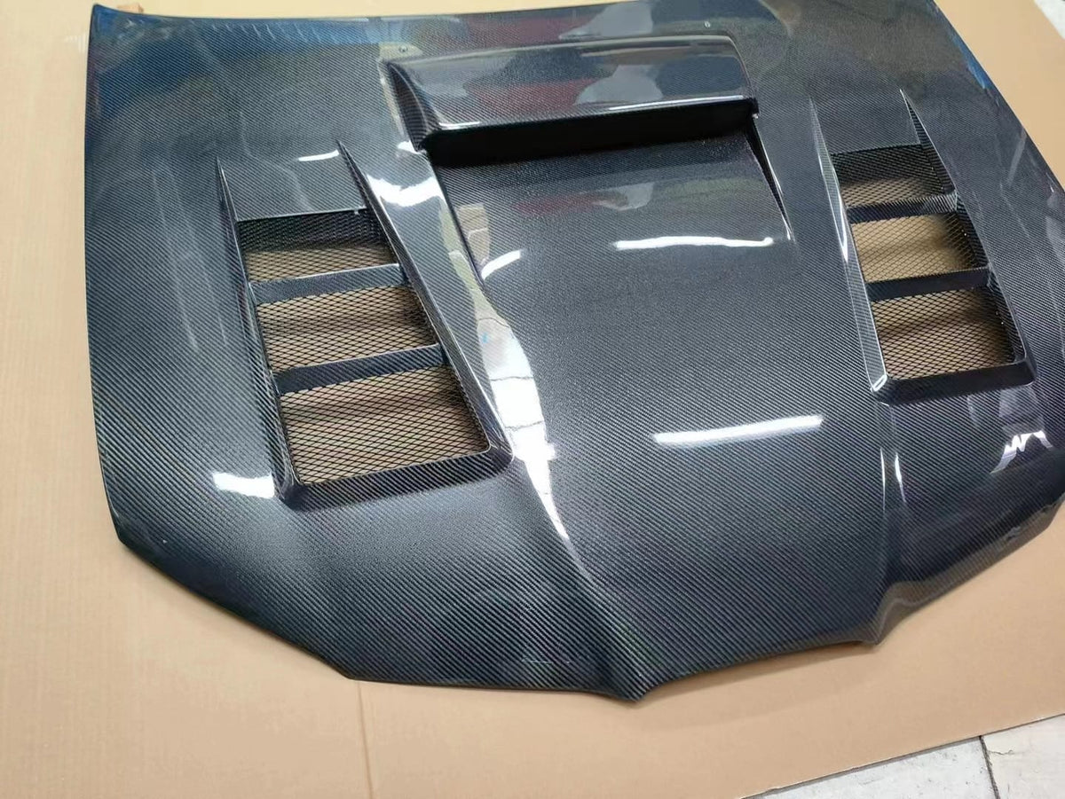 For SUBARU WRX STI GDB V9 KZA Style Front Vented Hood 2006-2007