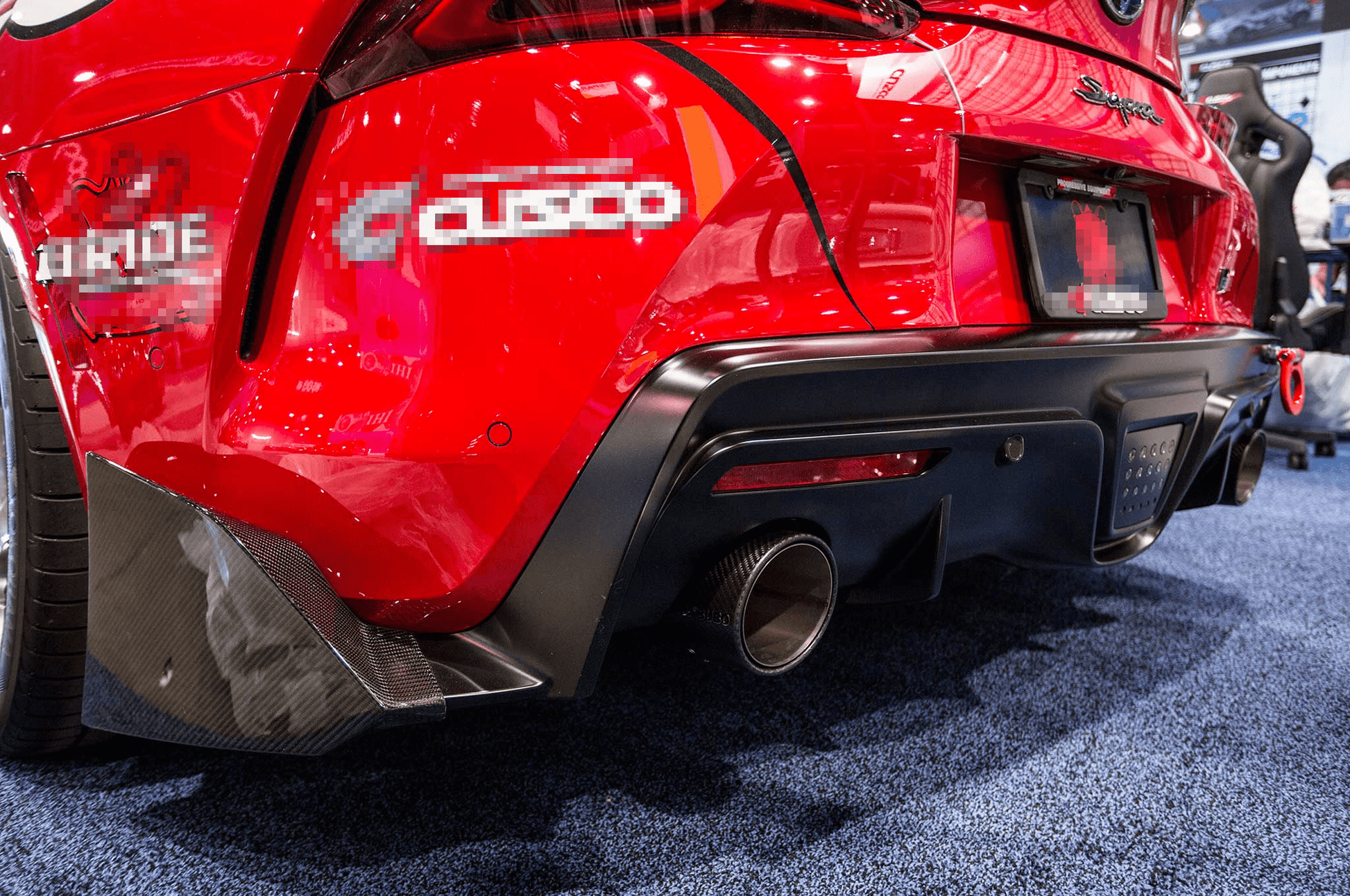 For Toyota 19+ Supra A90 T Type Double Side Carbon Fiber Rear Spats Pair