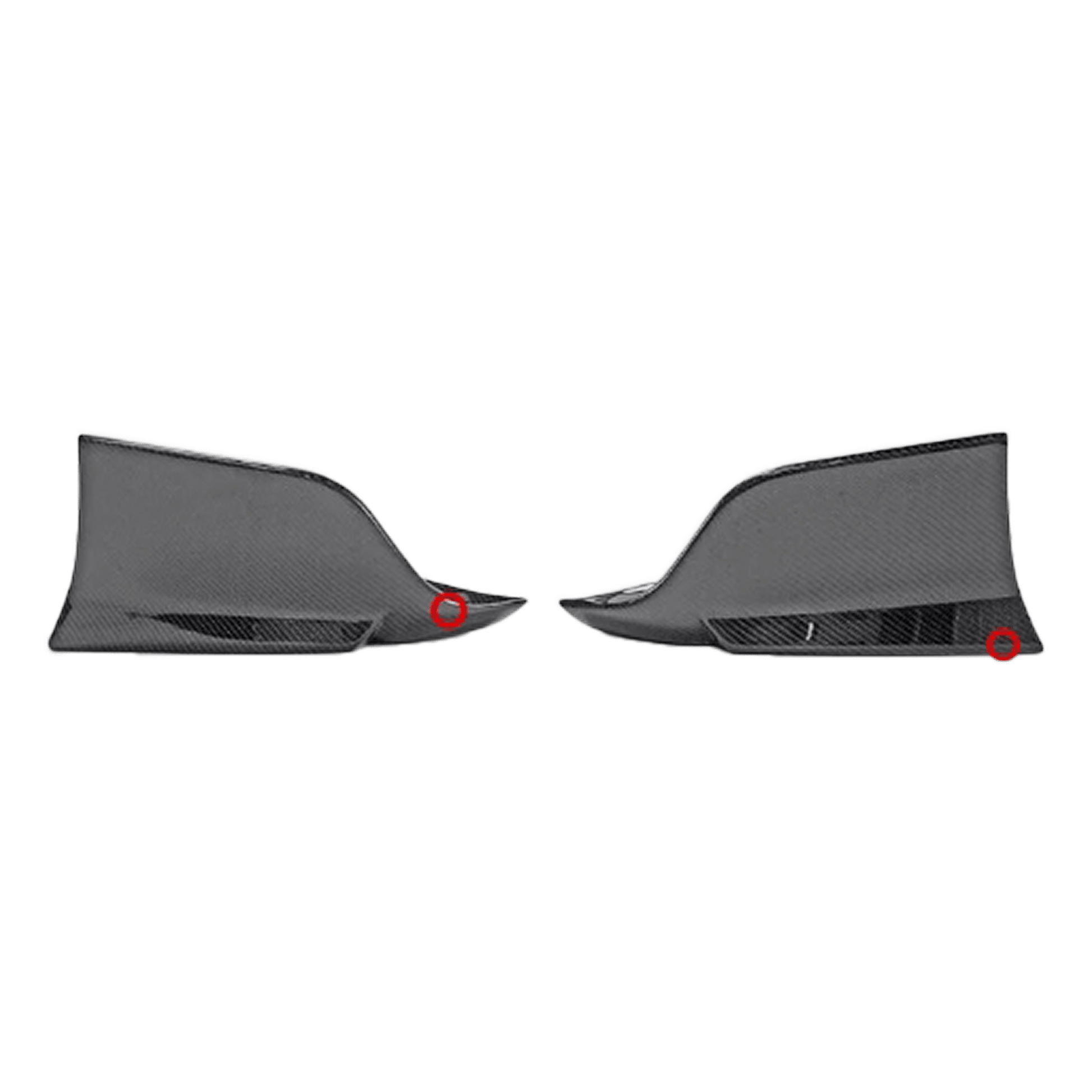 For Toyota 19+ Supra A90 TMS Type Carbon Fiber Rear Under Diffuser Side Canards