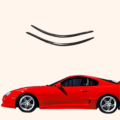 For Toyota 93-98 Supra JZA80 KZ Style Carbon Fiber Wind Trim Visor Deflector Kazento Carbon Parts Carbon Fiber SUPRA-DEF-CF