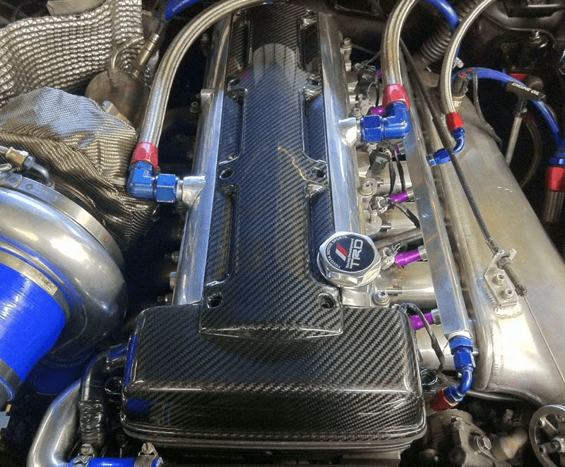 For Toyota 93-98 Supra MK4 A80 2 Door Carbon Fiber Engine Plug Cover Panel