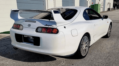 For Toyota 93-98 Supra MK4 JZA80 TR Style Carbon Fiber Rear Spoiler End Cap Kazento Carbon Parts Carbon Fiber SUPRA-END-CF