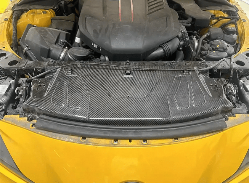 For Toyota GR Supra A90 OE Style Yellow Ke-vlar Radiator Plate Cooling Panel