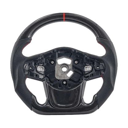 For Toyota GR Supra MK5 A90 A91 19-24 Carbon D Style Steering Wheel Replacement Kazento Carbon Parts Carbon Fiber A90-STEERING-D-CF
