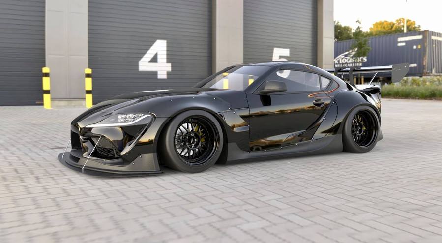 For Toyota GR Supra MK5 A90 A91 RB Style Front Bumper Lip 2019-2024