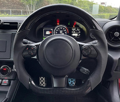 For Toyota GR86 ZN8 ZD8 2021-24 Coupe Carbon D Style Steering Wheel Replacement Kazento Carbon Parts Carbon Fiber GR86-STEERING-D-CF