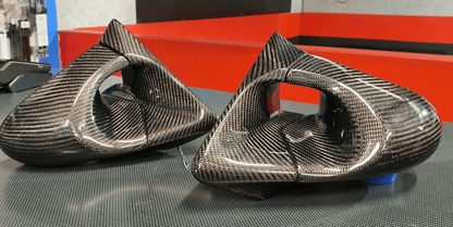For Toyota Supra JZA80 KZ Style Carbon Aero Mirror (Right Hand Drive Vehicle) Kazento Carbon Parts Carbon Fiber SUPRA-MC-TI-GND-R-CF