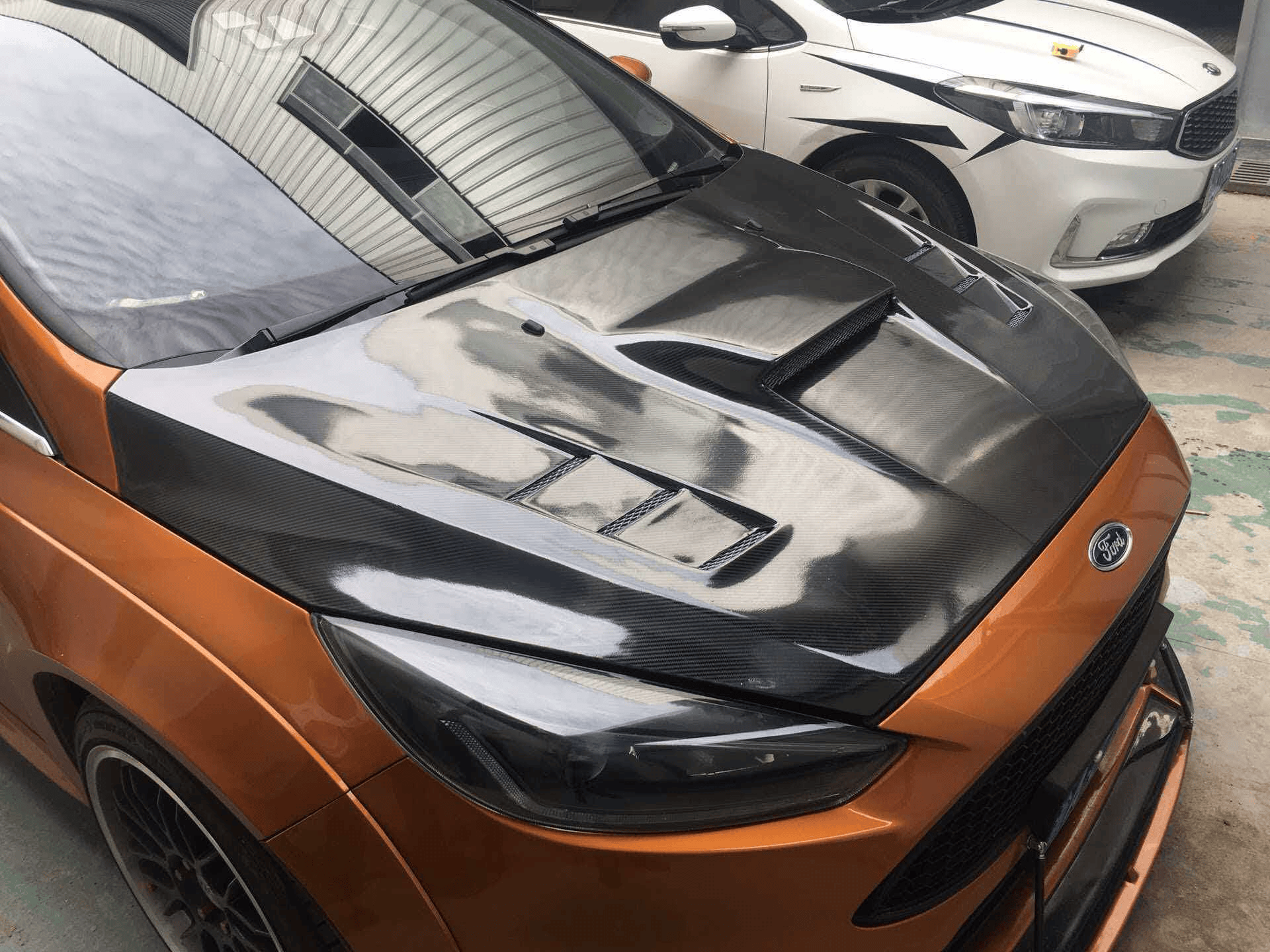 Ford Focus ST WRC Style Vented Hood Bonnet 2015-2018