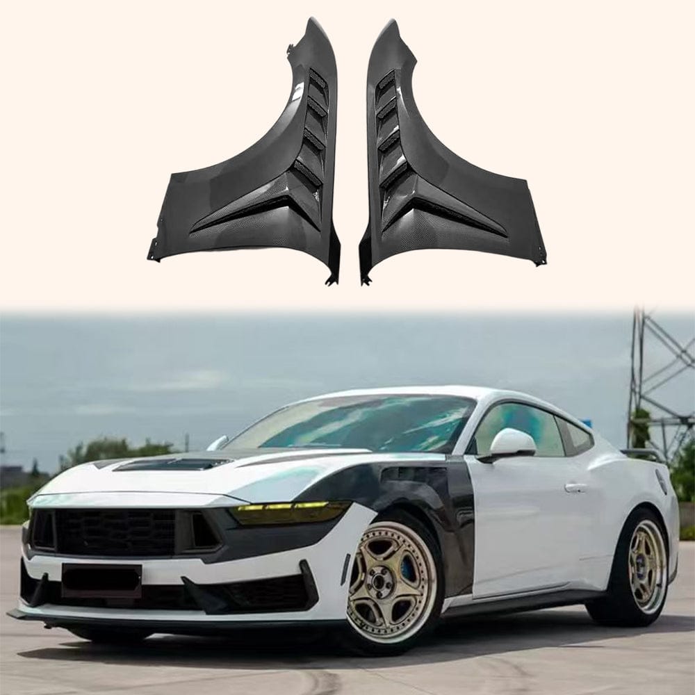 Ford Mustang S650 GTD Style Front Vents Fenders 2024+ Kazento Carbon Parts 车身侧板