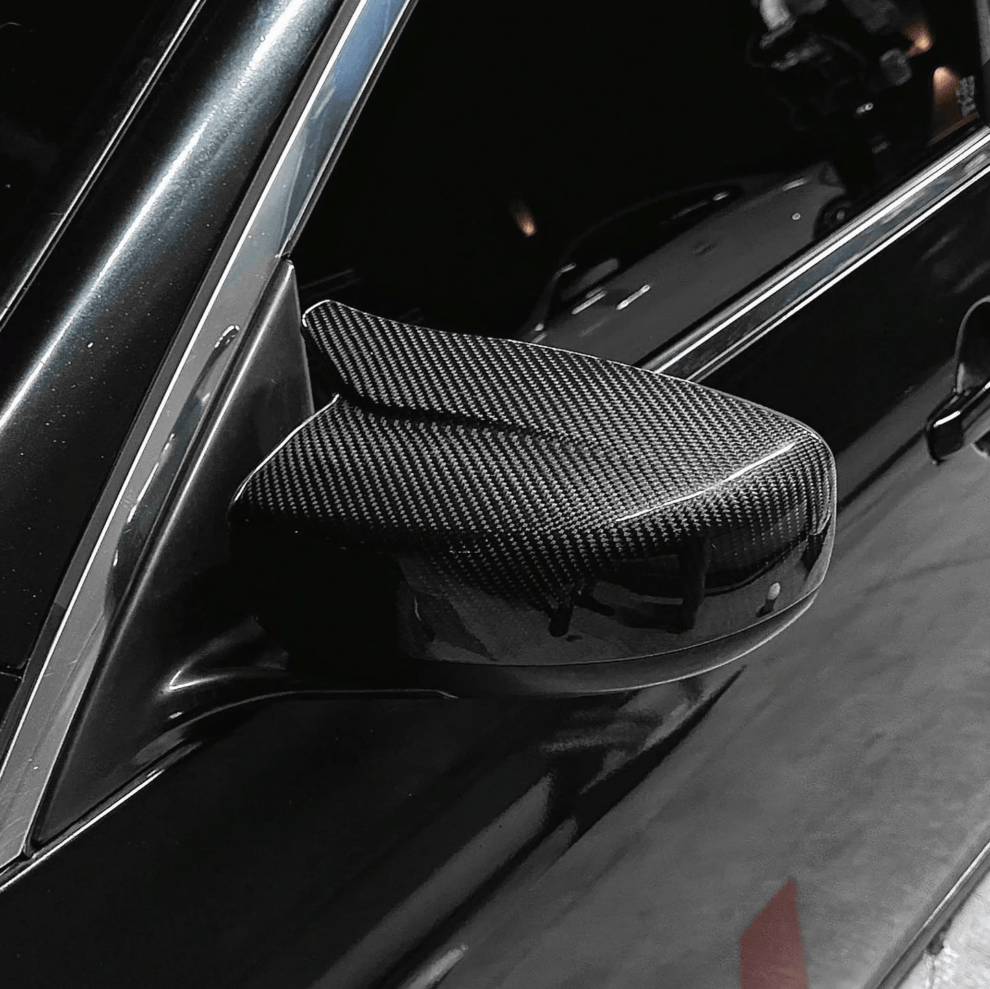 G25 G37 G37S G37X 2009-2017 Carbon M-Style Mirror Caps (Replacement) Kazento Carbon Parts