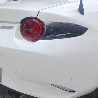 GV Style Carbon Tail Lights Cover Pair For Mazda MX5 Miata ND 2016-24 Kazento Carbon Parts Carbon Fiber MX5-TL-GV-ND-CF