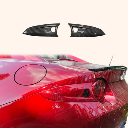 GV Style Carbon Tail Lights Cover Pair For Mazda MX5 Miata ND 2016-24