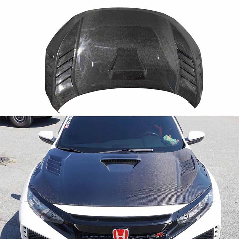 Honda 10th Gen Civic FK7 FC MU Style Vented Hood Bonnet 2016-2022