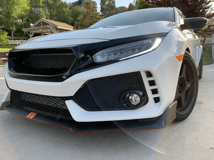 Honda 17 onwards Civic Type R FK8 JS Carbon Front Grille (FC1/FK7) Kazento Carbon Parts Carbon Fiber FK8-FG-JS-CF