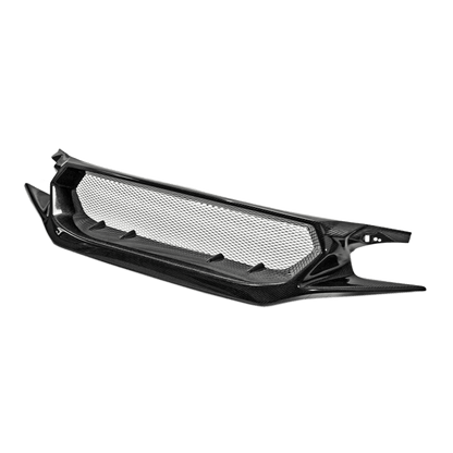 Honda 17 onwards Civic Type R FK8 JS Carbon Front Grille (FC1/FK7) Kazento Carbon Parts Carbon Fiber FK8-FG-JS-CF