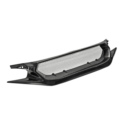 Honda 17 onwards Civic Type R FK8 JS Carbon Front Grille (FC1/FK7) Kazento Carbon Parts Carbon Fiber FK8-FG-JS-CF