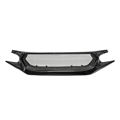Honda 17 onwards Civic Type R FK8 JS Carbon Front Grille (FC1/FK7) Kazento Carbon Parts Carbon Fiber FK8-FG-JS-CF