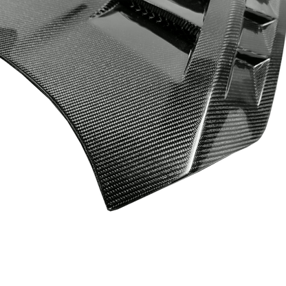 Honda Civic 2016-2021 FC Carbon Fiber Vented Cooling Hood Bonnet Kazento Carbon Parts Bonnets/Hoods Carbon Fiber FC-HOOD-KZ-CF
