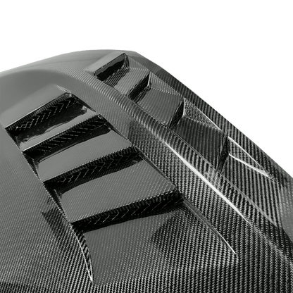 Honda Civic 2016-2021 FC Carbon Fiber Vented Cooling Hood Bonnet Kazento Carbon Parts Bonnets/Hoods Carbon Fiber FC-HOOD-KZ-CF