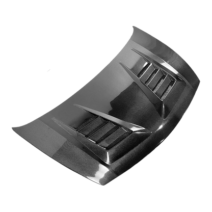 Honda Civic FD2 JS Style Front Vented Cooling Hood Bonnet 2006-2011 Kazento Carbon Parts Bonnets/Hoods