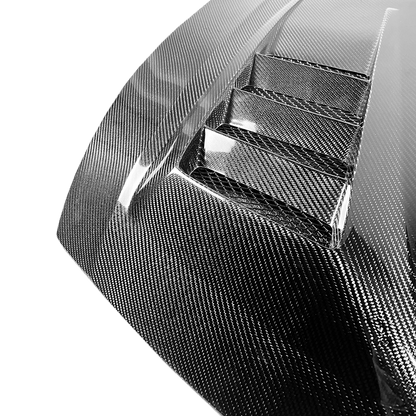 Honda Civic FD2 JS Style Front Vented Cooling Hood Bonnet 2006-2011 Kazento Carbon Parts Bonnets/Hoods