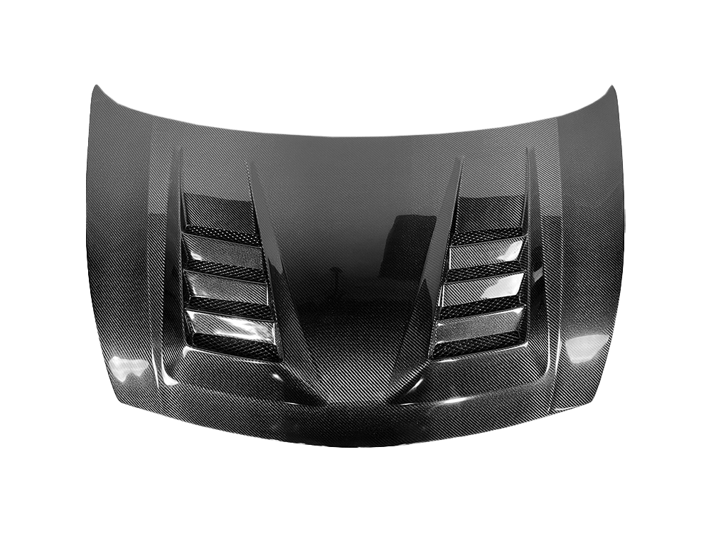 Honda Civic FD2 JS Style Front Vented Cooling Hood Bonnet 2006-2011 Kazento Carbon Parts Bonnets/Hoods