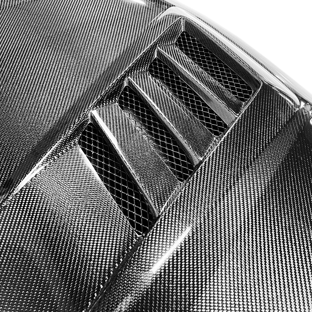 Honda Civic FD2 JS Style Front Vented Cooling Hood Bonnet 2006-2011 Kazento Carbon Parts Bonnets/Hoods