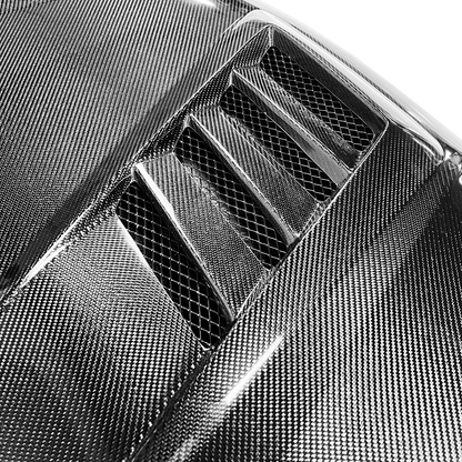 Honda Civic FD2 JS Style Front Vented Cooling Hood Bonnet 2006-2011 Kazento Carbon Parts Bonnets/Hoods