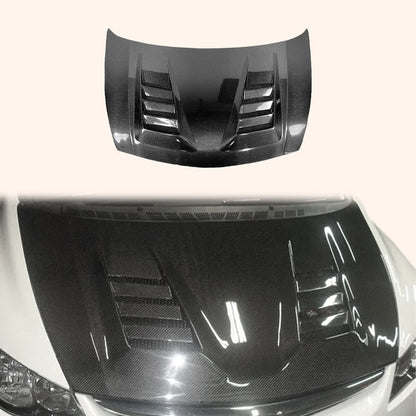 Honda Civic FD2 JS Style Front Vented Cooling Hood Bonnet 2006-2011 Kazento Carbon Parts Bonnets/Hoods