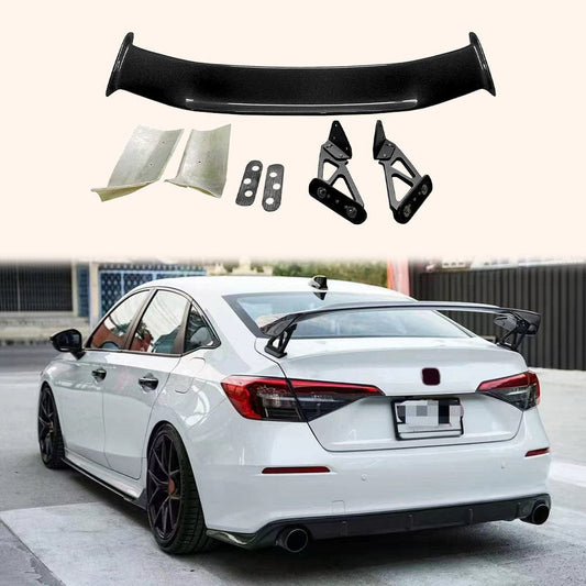 Honda Civic FE1 Sedan MOD Style Rear Spoiler Wing with Stand 2022+ Kazento Carbon Parts 车身侧板 Carbon Fiber FE1-RS-MD-CF