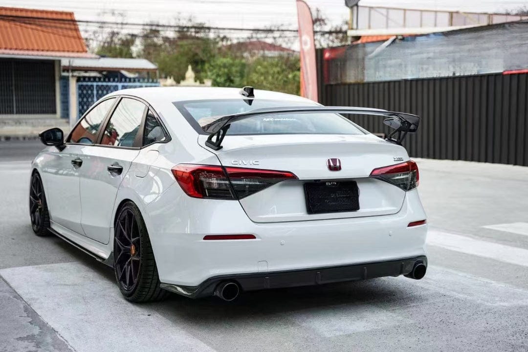 Honda Civic FE1 Sedan MOD Style Rear Spoiler Wing with Stand 2022+ Kazento Carbon Parts 车身侧板 Carbon Fiber FE1-RS-MD-CF