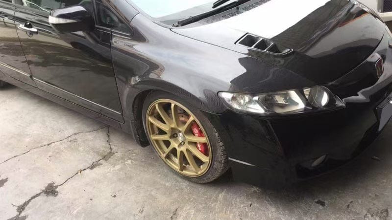 Honda Civic Sedan FA 4DR OEM-Style Front Fenders 2006-2011 Kazento Carbon Parts Carbon Fiber FA1-FF-OE-CF
