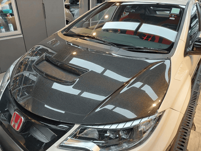 Honda Civic Type R FK2 15-17 Double Carbon WRC Style Front Vented Hood